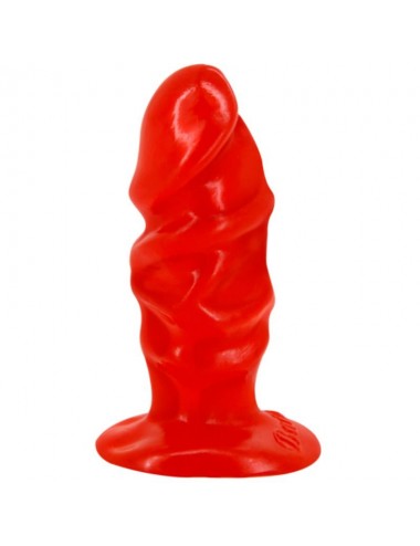 BAILE UNISEX ANAL PLUG WITH SUCTION CUP RED