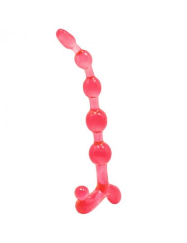 BENDY TWIST ANAL BEADS  RED
