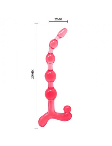 BENDY TWIST ANAL BEADS  RED