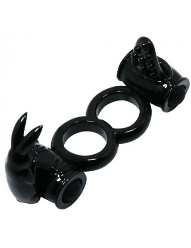 BAILE SWEET RING DOUBLE RING WITH DOUBLE RABBIT