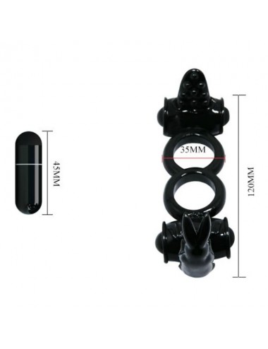 BAILE SWEET RING DOUBLE RING WITH DOUBLE RABBIT