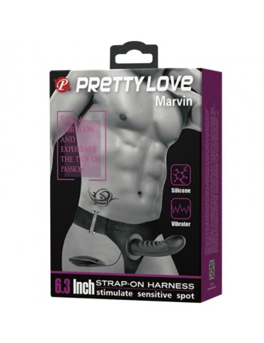 PRETTY LOVE MARVIN VIBRATING STRAP ON AND HOLLOW DILDO