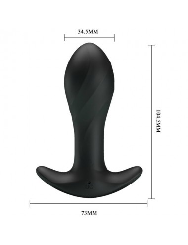 PRETTY LOVE ANAL PLUG MASSAGER BLACK