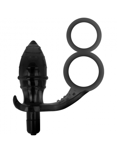 ADDICTED TOYS ANAL PLUG WITH DOUBLE BLACK RING