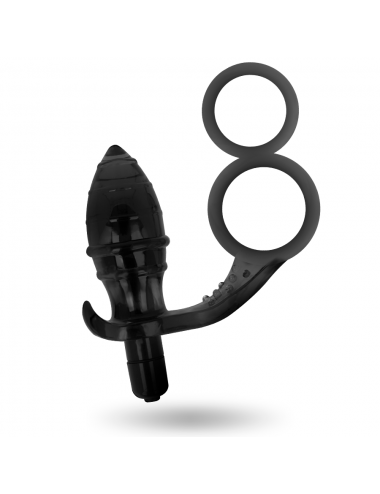 ADDICTED TOYS ANAL PLUG WITH DOUBLE BLACK RING