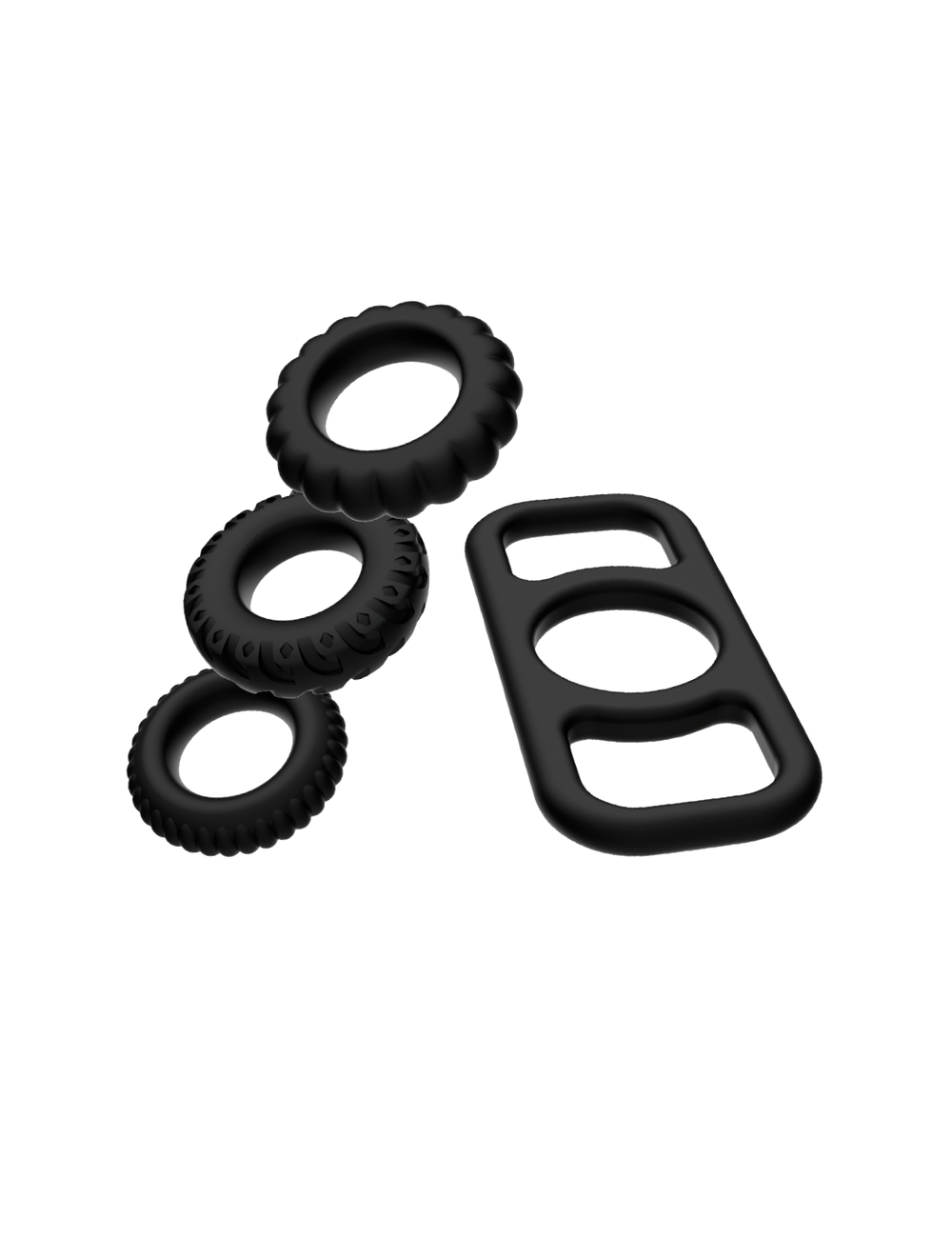 ADDICTED TOYS COCK RING SET 4 PIECES