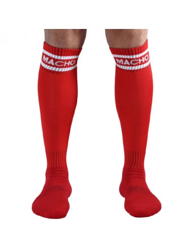 MACHO MALE LONG SOCKS ONE SIZE - RED