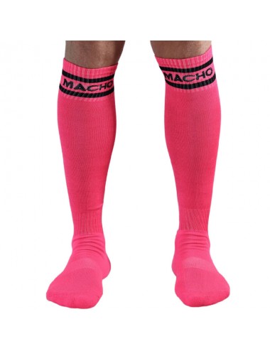 MACHO MALE LONG SOCKS ONE SIZE - PINK