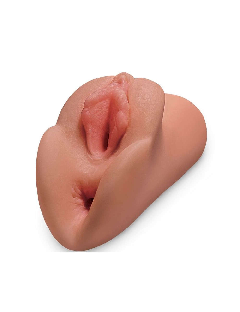 PDX PLUS+ PERFECT PUSSY DOUBLE STROKER - CARAMEL SKIN TONE PDX PLUS+ PERFECT PUSSY DOUBLE STROKER - CARAMEL SKIN TONE