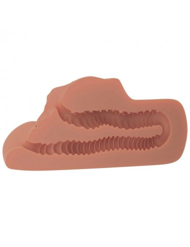 PDX PLUS+ PERFECT PUSSY DOUBLE STROKER - CARAMEL SKIN TONE