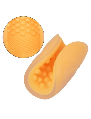 CALEX BEADED GRIP MASTURBATOR - ORANGE