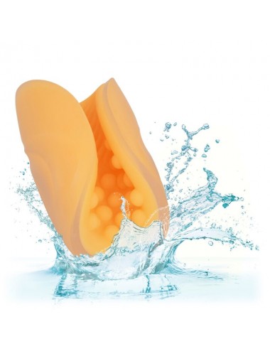 CALEX BEADED GRIP MASTURBATOR - ORANGE