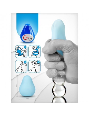 GVIBE TEXTURED AND REUSABLE EGG - BLUE