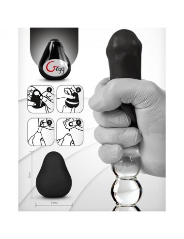 GVIBE TEXTURED AND REUSABLE EGG - BLACK