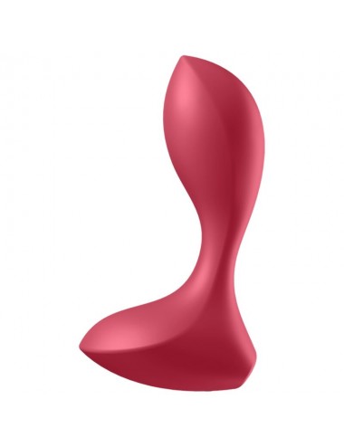 SATISFYER BACKDOOR LOVER VIBRATING PLUG - RED