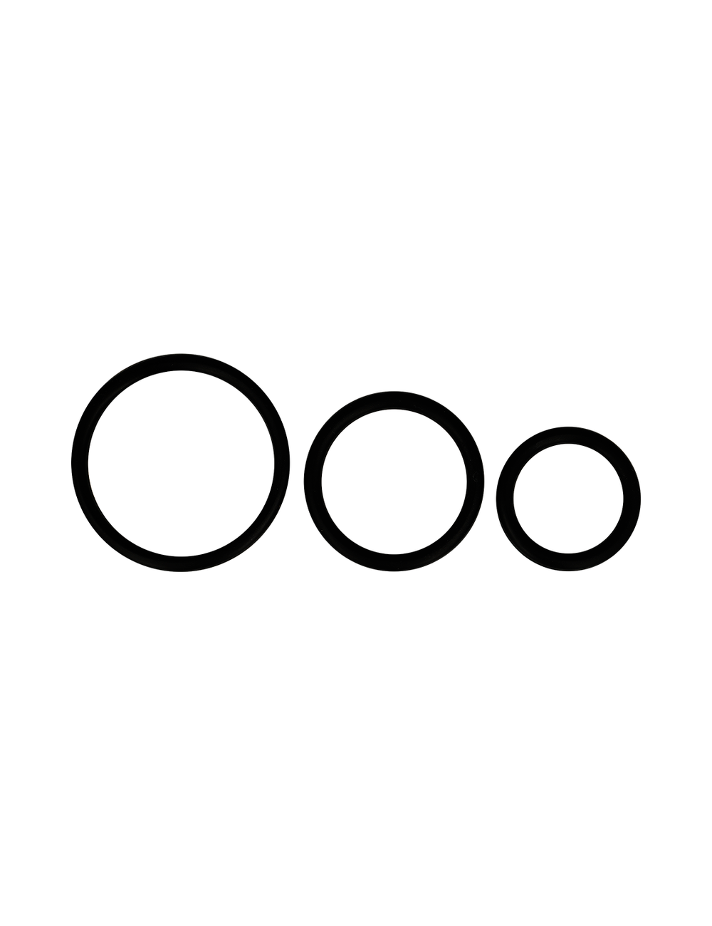 OHMAMA 3 SILICONE RINGS SET - BLACK OHMAMA 3 SILICONE RINGS SET - BLACK