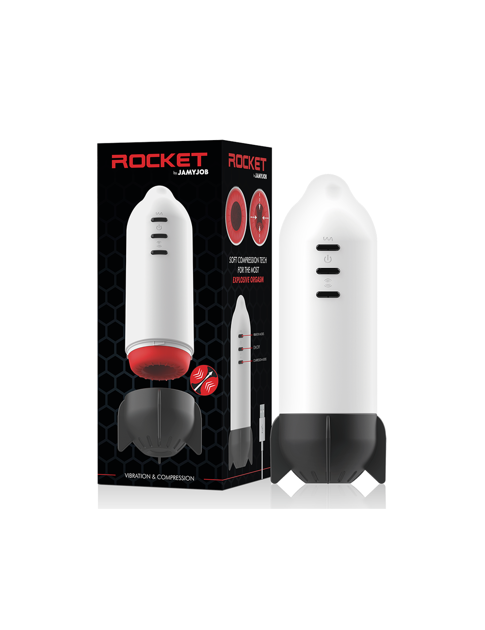 JAMYJOB ROCKET MASTURBATOR SOFT COMPRESSION TECH AND VIBRATION