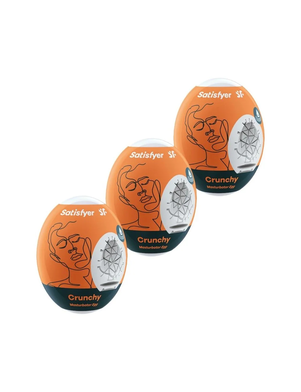 SATISFYER 3 MASTURBATOR EGGS - CRUNCHY SATISFYER 3 MASTURBATOR EGGS - CRUNCHY