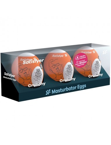 SATISFYER 3 MASTURBATOR EGGS - CRUNCHY