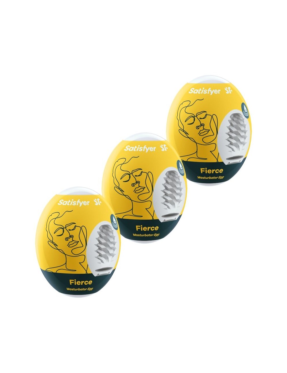 SATISFYER 3 MASTURBATOR EGGS - FIERCE