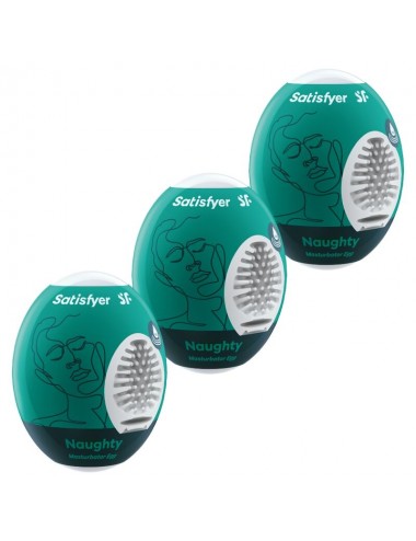 SATISFYER 3 MASTURBATOR EGGS - NAUGHTY