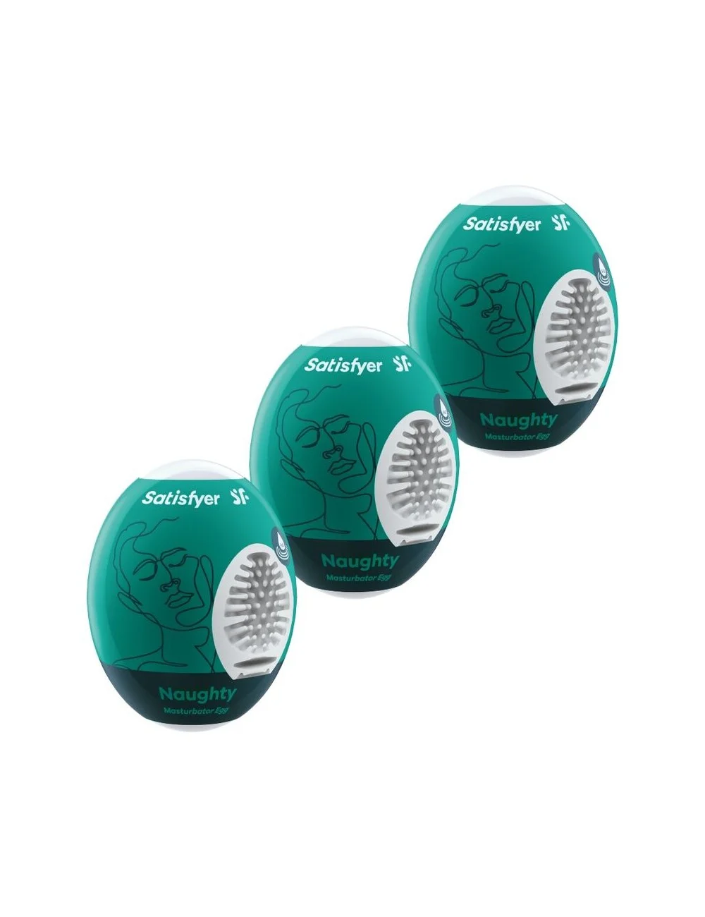SATISFYER 3 MASTURBATOR EGGS - NAUGHTY SATISFYER 3 MASTURBATOR EGGS - NAUGHTY