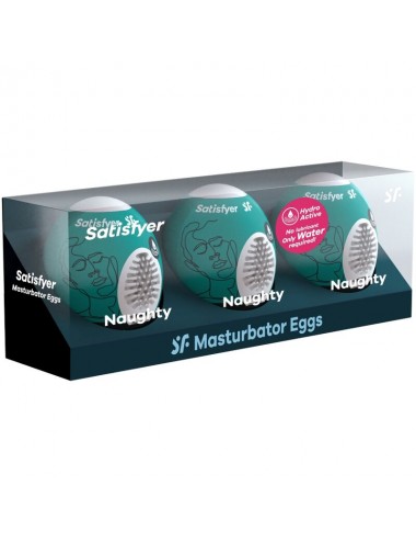 SATISFYER 3 MASTURBATOR EGGS - NAUGHTY