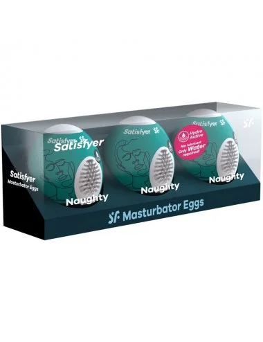 SATISFYER 3 MASTURBATOR EGGS - NAUGHTY