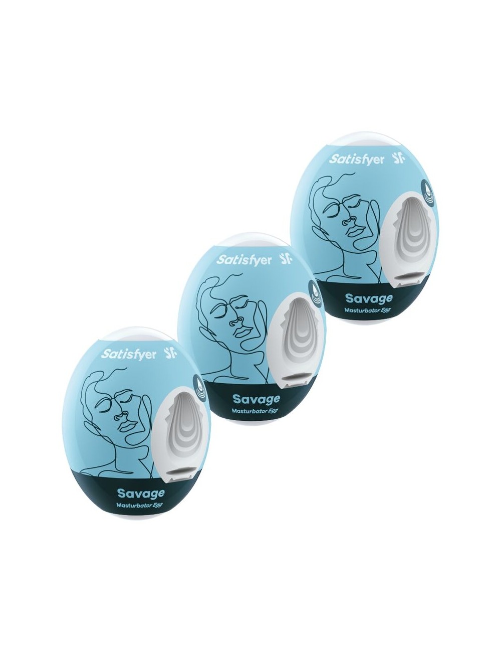 SATISFYER 3 MASTURBATOR EGGS - SAVAGE SATISFYER 3 MASTURBATOR EGGS - SAVAGE