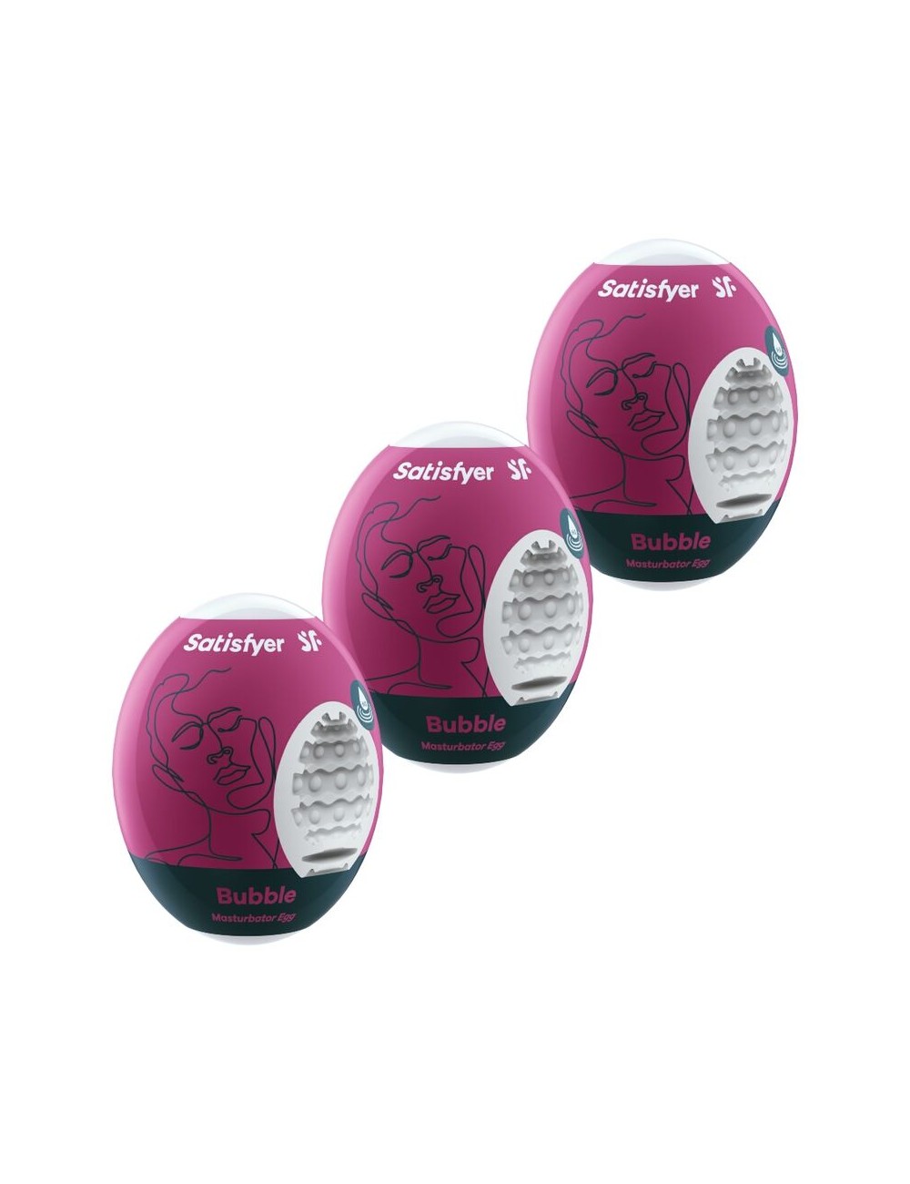 SATISFYER 3 MASTURBATOR EGGS - BUBBLE SATISFYER 3 MASTURBATOR EGGS - BUBBLE