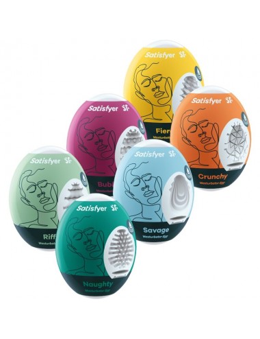 SATISFYER MASTURBATOR EGGS - 6 UNITS SET