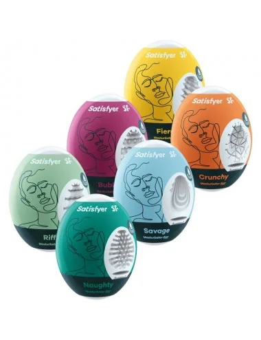 SATISFYER MASTURBATOR EGGS - 6 UNITS SET