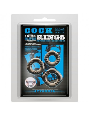 COCK RINGS YVONNE THREE PENIS RINGS SET