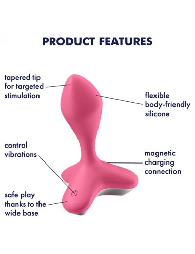 SATISFYER GAME CHANGER PLUG VIBRATOR - PINK