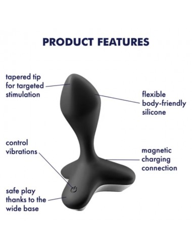 SATISFYER GAME CHANGER PLUG VIBRATOR - BLACK