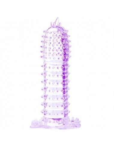 PENIS SLEEVE WITH STIMULATING POINTS PURPLE 14 CM