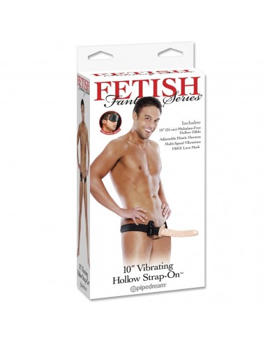 FETISH FANTASY SERIES NATURAL DREAM VIBRATING HOLLOW STRAP ON