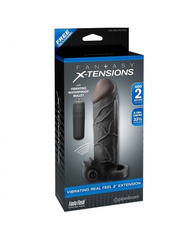 VIBRATING REAL FEEL 2 EXTENSION BLACK