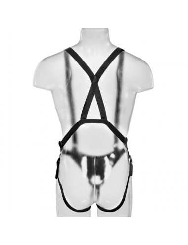 KING COCK 25.5 CM HOLLOW STRAP-ON SUSPENDER SYSTEM FLESH