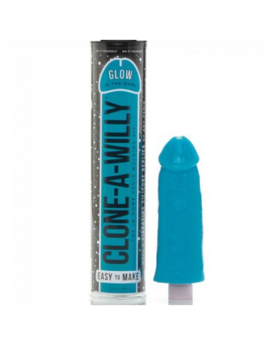 CLONE A WILLY  CLONE GLOW IN THE DARK BLUE VIBRATING KIT