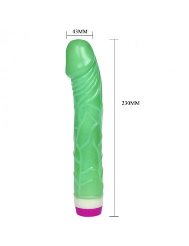 WAVES OF PLEASURE VIBRATOR GREEN 23 CM