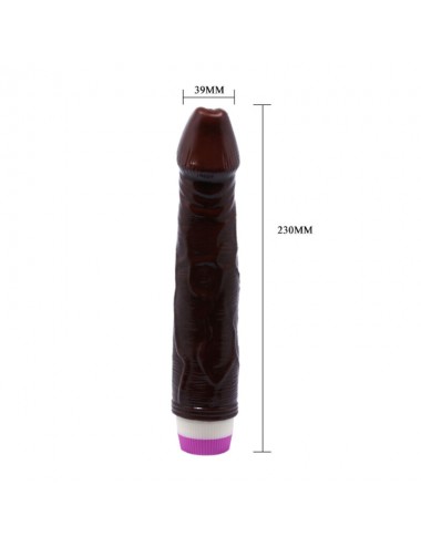 WAVES OF PLEASURE REALISTIC VIBRATOR BROWN 23 CM