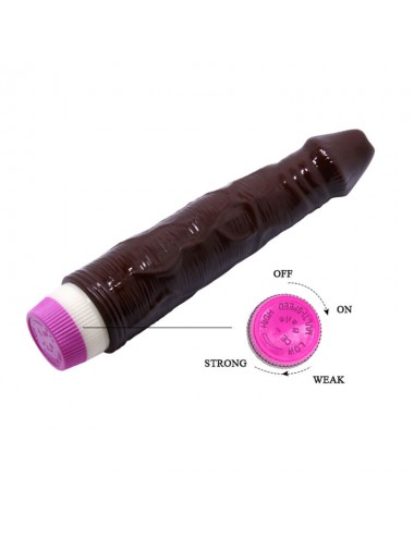 WAVES OF PLEASURE REALISTIC VIBRATOR BROWN 23 CM