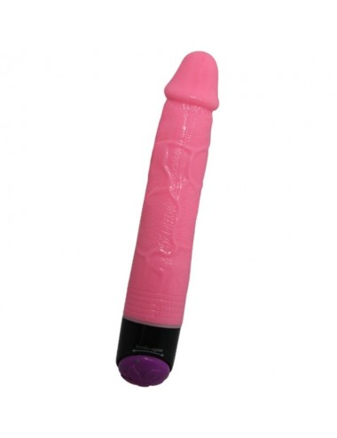 COLORFUL SEX REALISTIC VIBRATOR PINK  23 CM