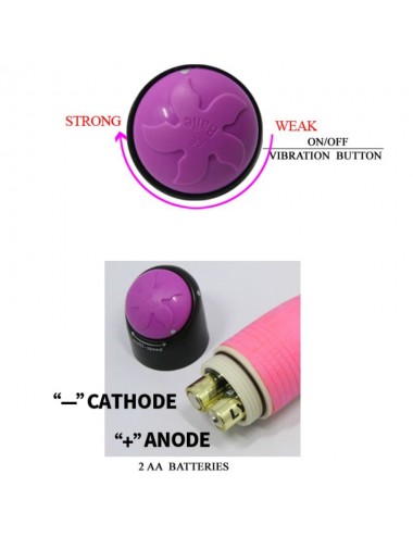 COLORFUL SEX REALISTIC VIBRATOR PINK  23 CM