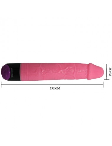 COLORFUL SEX REALISTIC VIBRATOR PINK  23 CM