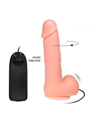 DONG REALISTIC DILDO ROTATION AND VIBRATION FUNCTION 20 CM