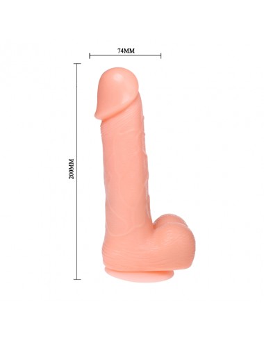 DONG REALISTIC DILDO ROTATION AND VIBRATION FUNCTION 20 CM