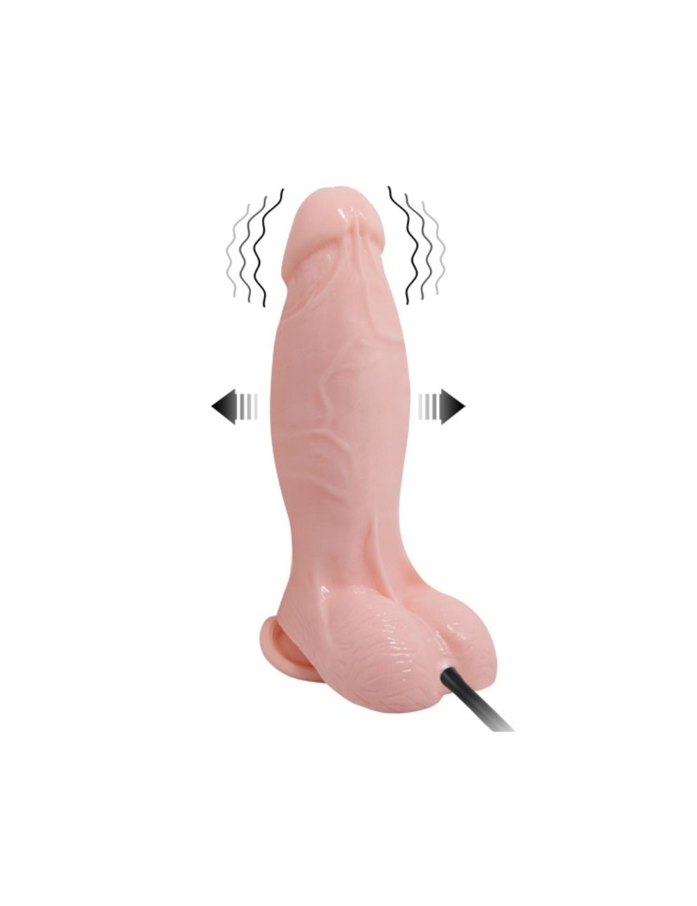 INFLATABLE AND VIBRATING REALISTIC DILDO 18.8 CM