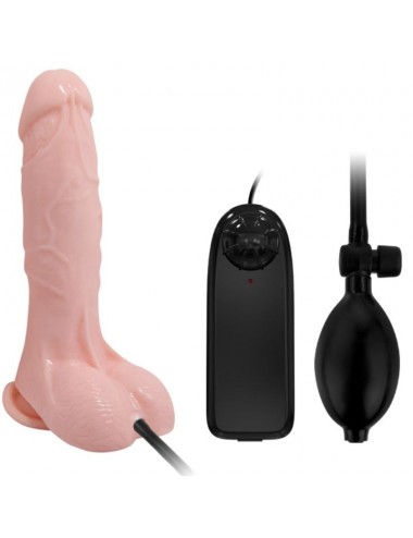 INFLATABLE AND VIBRATING REALISTIC DILDO 18.8 CM